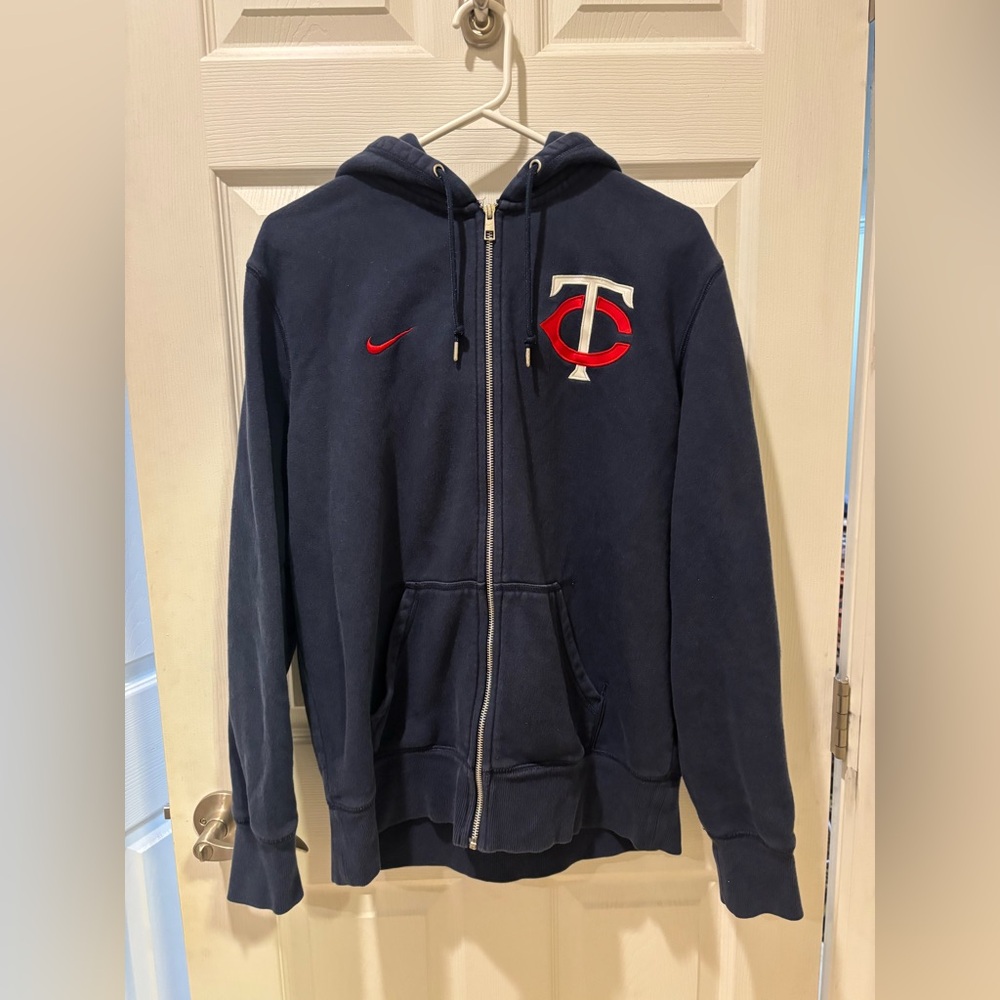 Nike Navy Blue Minnesota Twins Full Zip Hoodie